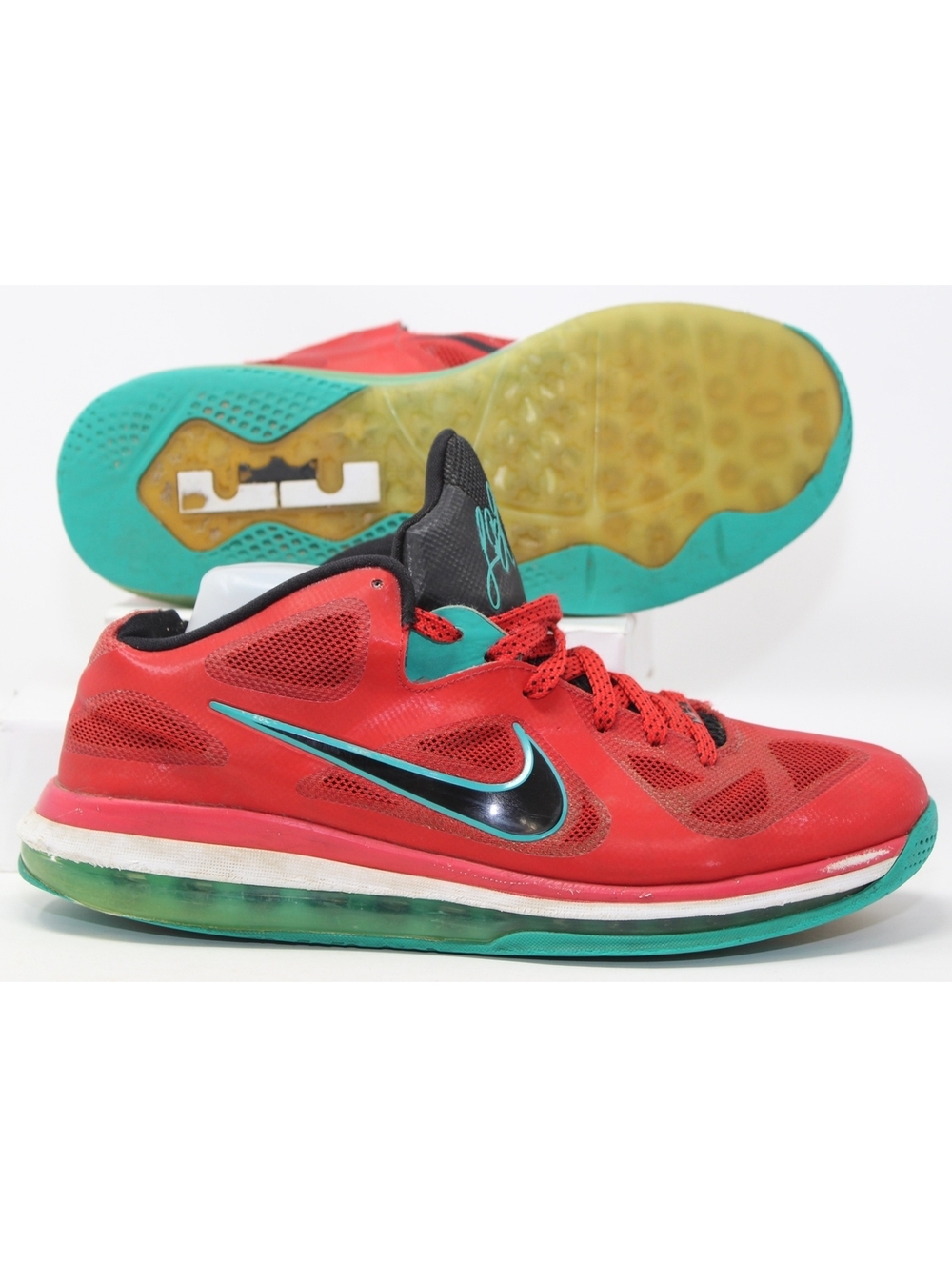 Nike Lebron 9 Low Liverpool 510811-601 Size 10.5 Men's Shoes Action Red & Green